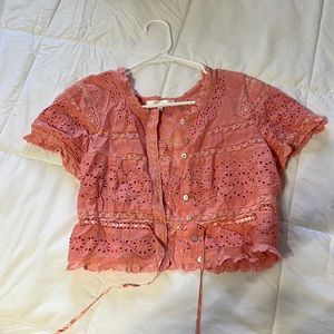 Loveshackfancy cropped blouse